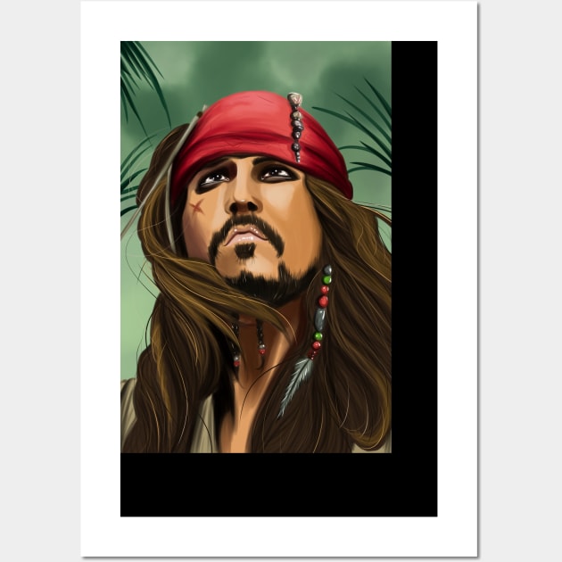 Captain Jack Sparrow Pirates of the Caribbean Wall Art by OCDVampire